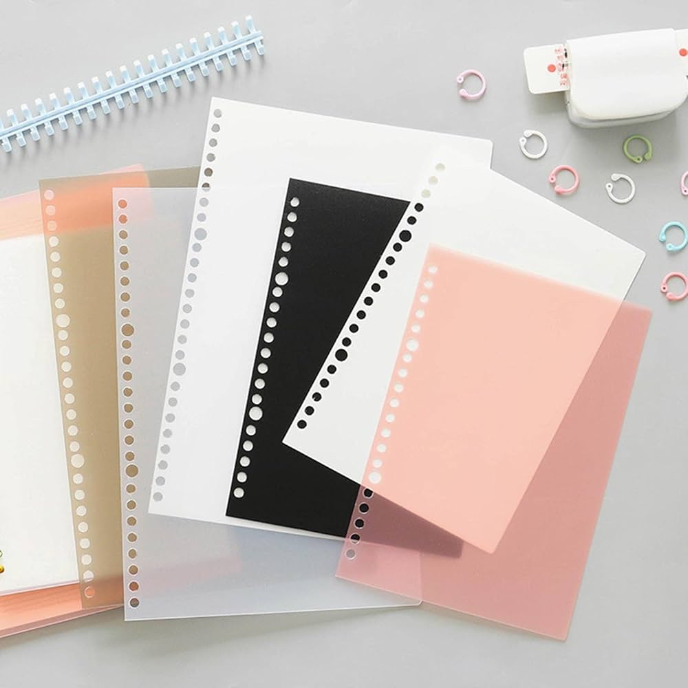 ルーズリーフ（使用済み） Amazon.co.jp: カラフルなPPルーズリーフB5クリアシート
